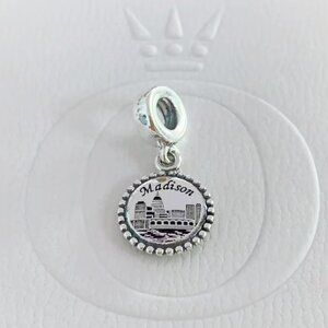 Pandora Madison Charm Skyline Travel Pendant|S925 Sterling Silver Jewelry